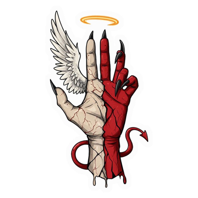 Angel Devil Balance Premium Vinyl Stickers