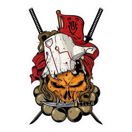 Samurai Skull Mask Premium Vinyl Stickers