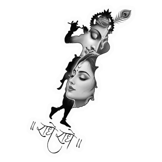 Radha Krishna Devotion Premium Vinyl Stickers
