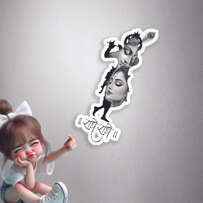 Radha Krishna Devotion Premium Vinyl Stickers