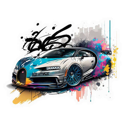 Bugatti Splash Art Premium Vinyl Stickers
