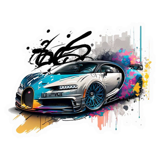 Bugatti Splash Art Premium Vinyl Stickers