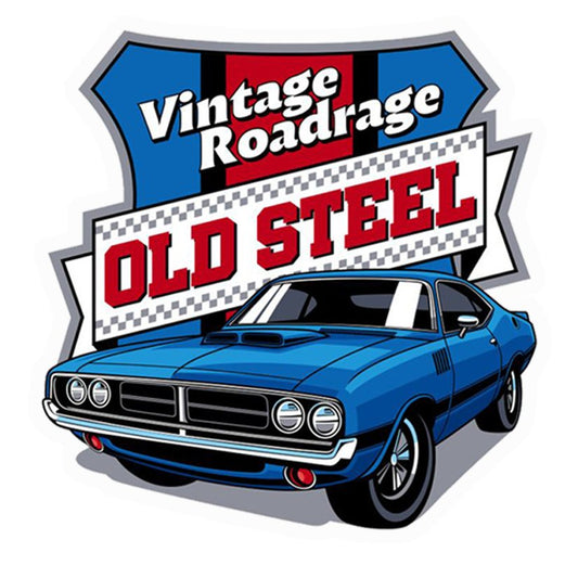 Roadrage Old Steel Car Premium Vinyl Stickers