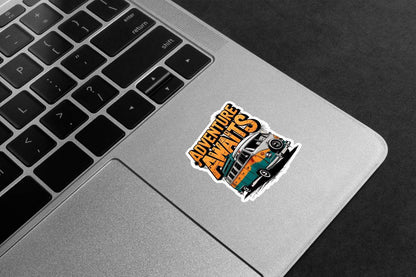 Adventure Awaits Van Premium Vinyl Stickers