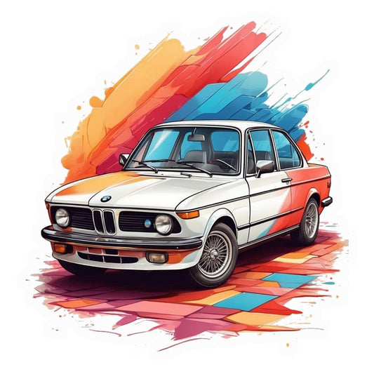 Classic BMW Paint Splash Premium Vinyl Stickers