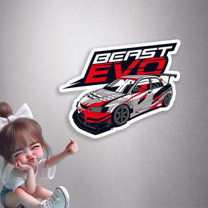 Beast EVO Rally Car Premium Vinyl Stickers