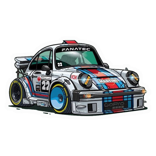 Martini Porsche Race Premium Vinyl Stickers