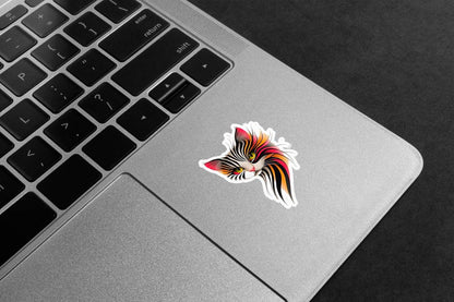 Psychedelic Cat Art Premium Vinyl Stickers