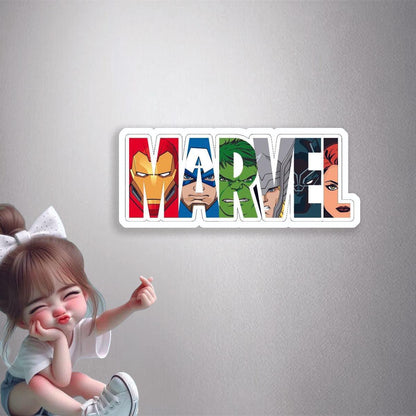 Marvel Heroes Logo Premium Vinyl Stickers