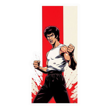 Bruce Lee Dynamic Pose Premium Vinyl Stickers