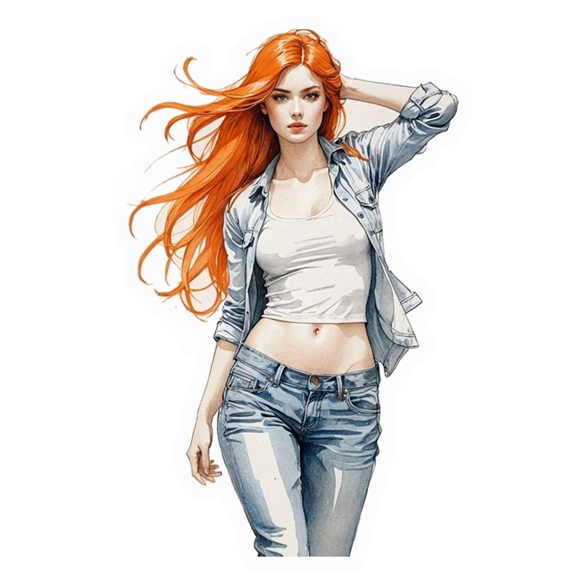 Redhead Denim Style Premium Vinyl Stickers
