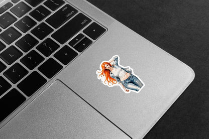 Redhead Denim Style Premium Vinyl Stickers