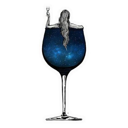 Galaxy Wine Bathtub Premium Vinyl Stickers