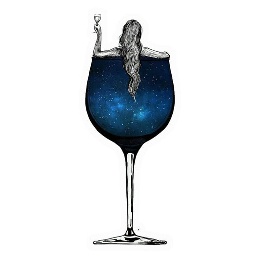 Galaxy Wine Bathtub Premium Vinyl Stickers