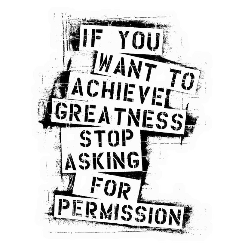 Achieve Greatness Quote Premium Vinyl Stickers