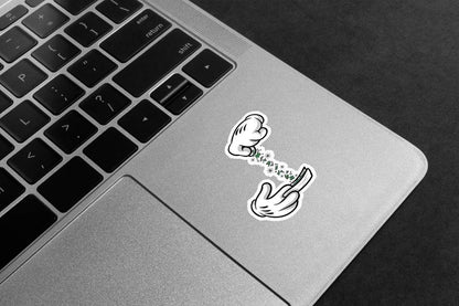 Cartoon Hands Rolling Premium Vinyl Stickers