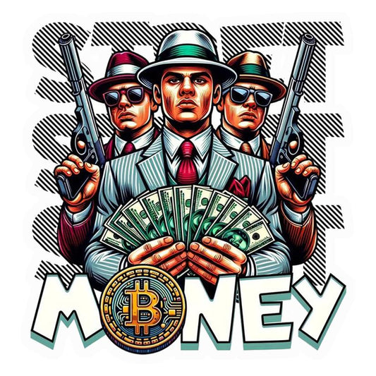 Mafia Bitcoin Money Premium Vinyl Stickers