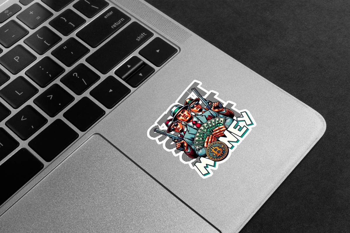 Mafia Bitcoin Money Premium Vinyl Stickers