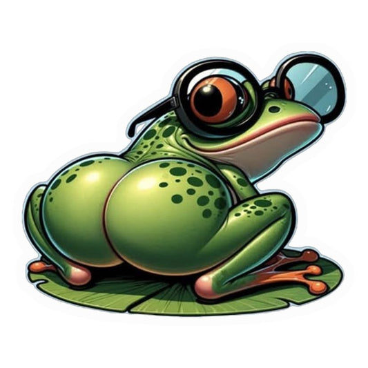 Froggy Booty Glasses Premium Vinyl Stickers