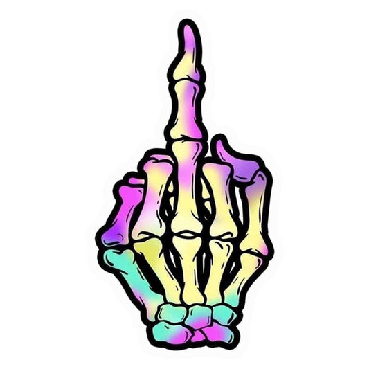 Colorful Skeleton Finger Premium Vinyl Stickers