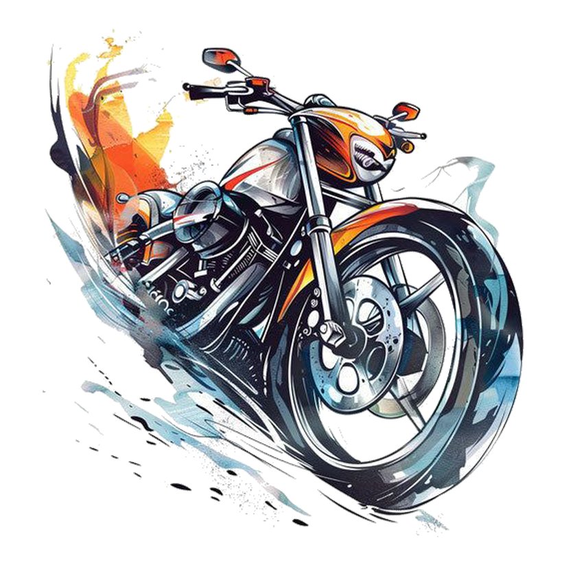 Dynamic Motorcycle Art Premium Vinyl Stickers