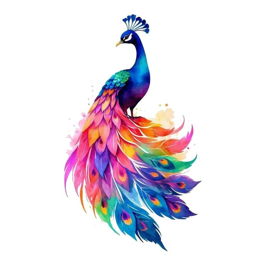 Rainbow Peacock Majesty Premium Vinyl Stickers