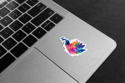 Rainbow Peacock Majesty Premium Vinyl Stickers