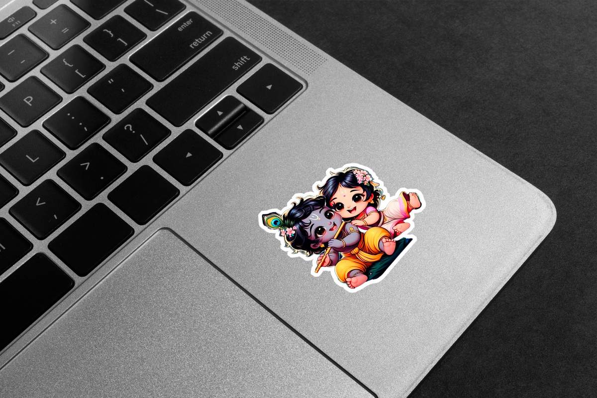 Radha Krishna Childhood Premium Vinyl Stickers