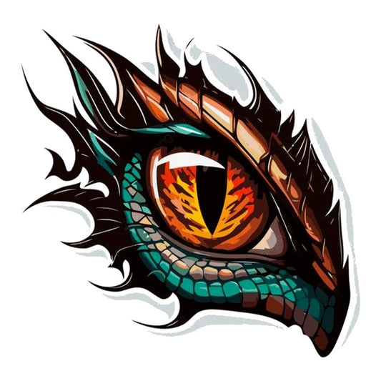 Fiery Dragon Eye Premium Vinyl Stickers