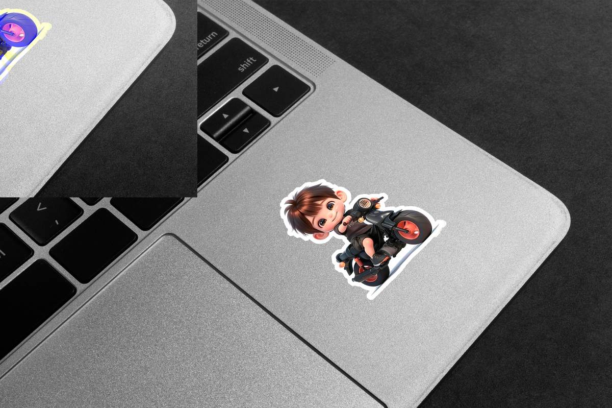 Little Biker Rider Premium Vinyl Stickers