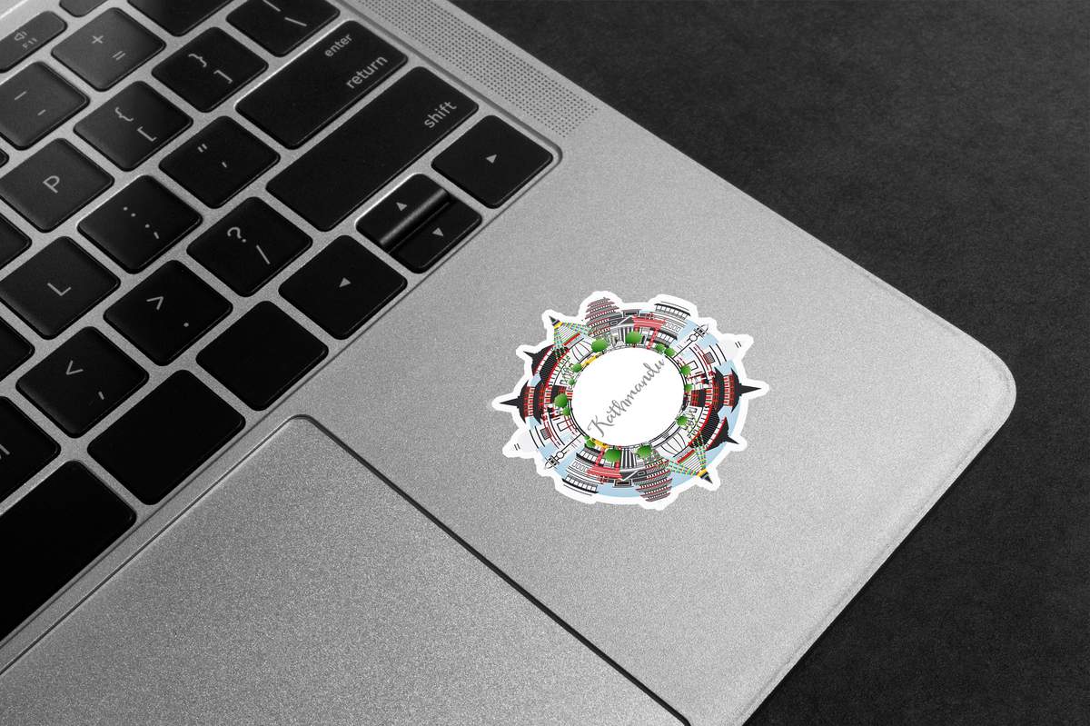 Kathmandu Circular Skyline Premium Vinyl Stickers