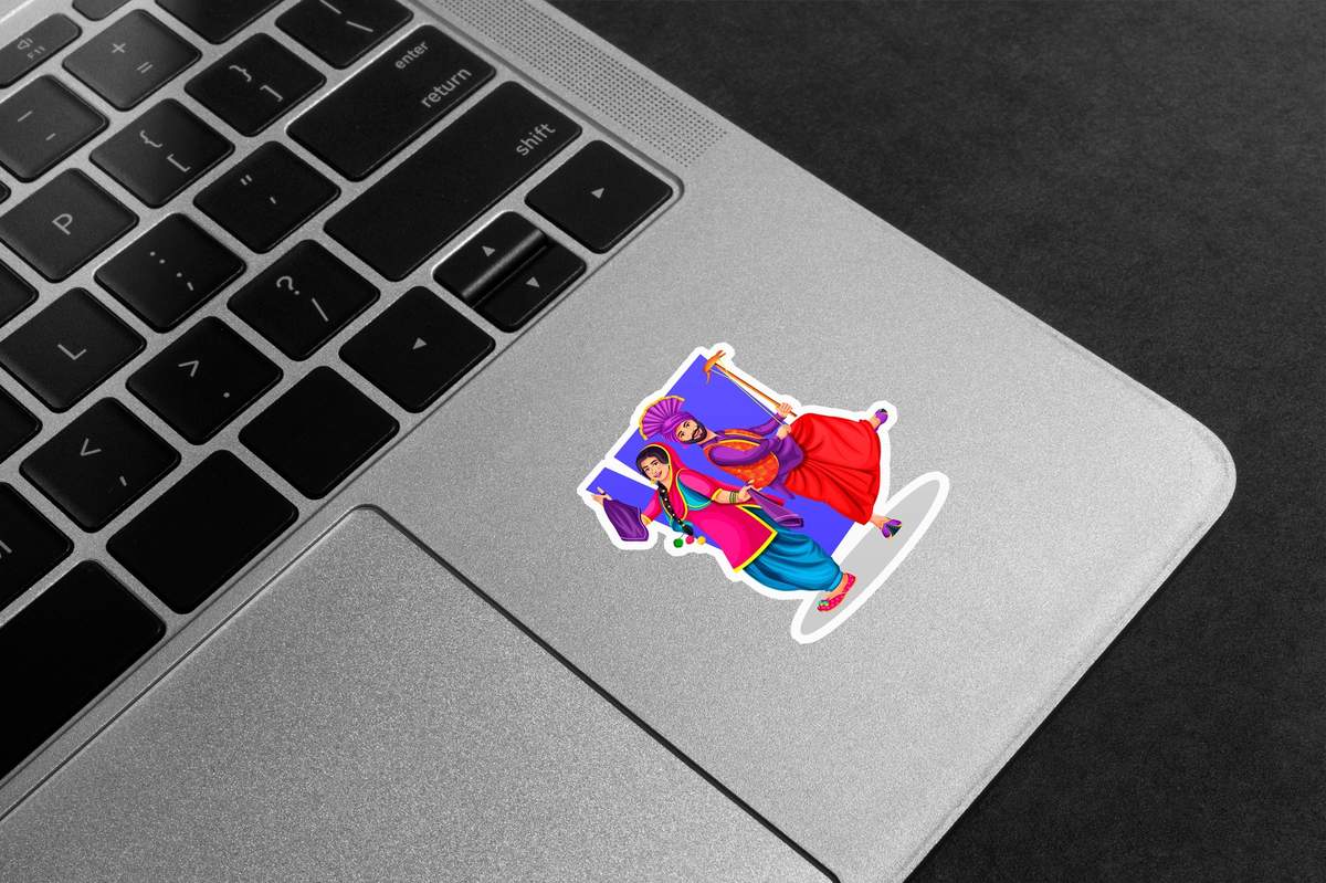 Bhangra Gidda Dancers Premium Vinyl Stickers