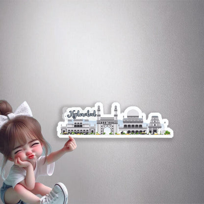 Hyderabad Skyline Art Premium Vinyl Stickers