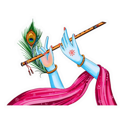 Krishna Flute Feather Premium Vinyl Stickers
