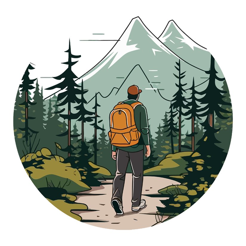 Forest Hiker Journey Premium Vinyl Stickers
