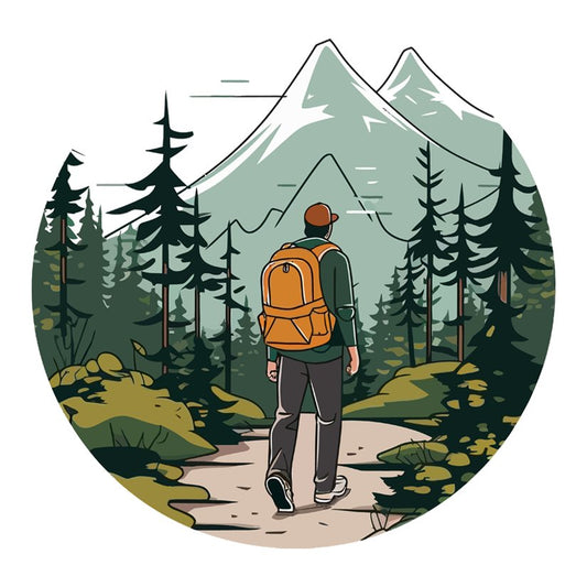 Forest Hiker Journey Premium Vinyl Stickers