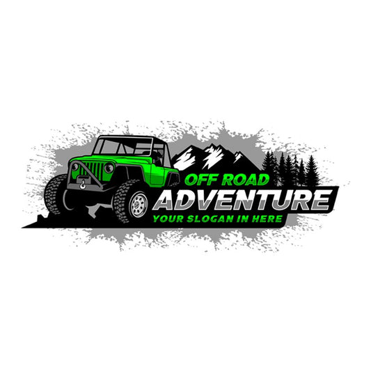 Green Off Road Adventure Premium Vinyl Stickers