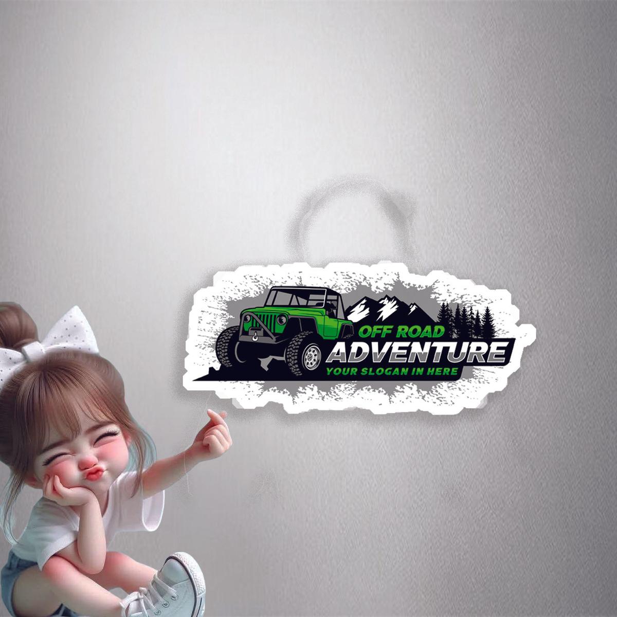 Green Off Road Adventure Premium Vinyl Stickers