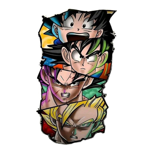 Goku Evolution Forms Premium Vinyl Stickers