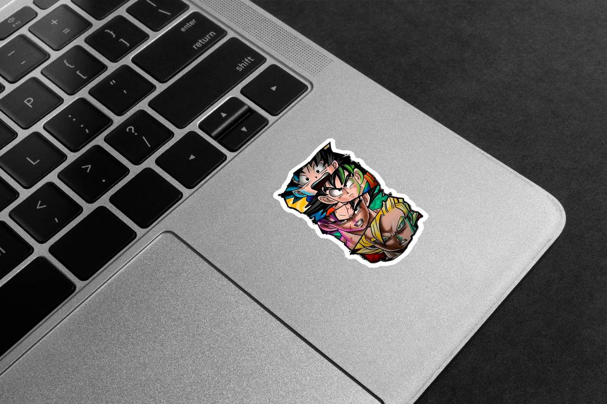 Goku Evolution Forms Premium Vinyl Stickers