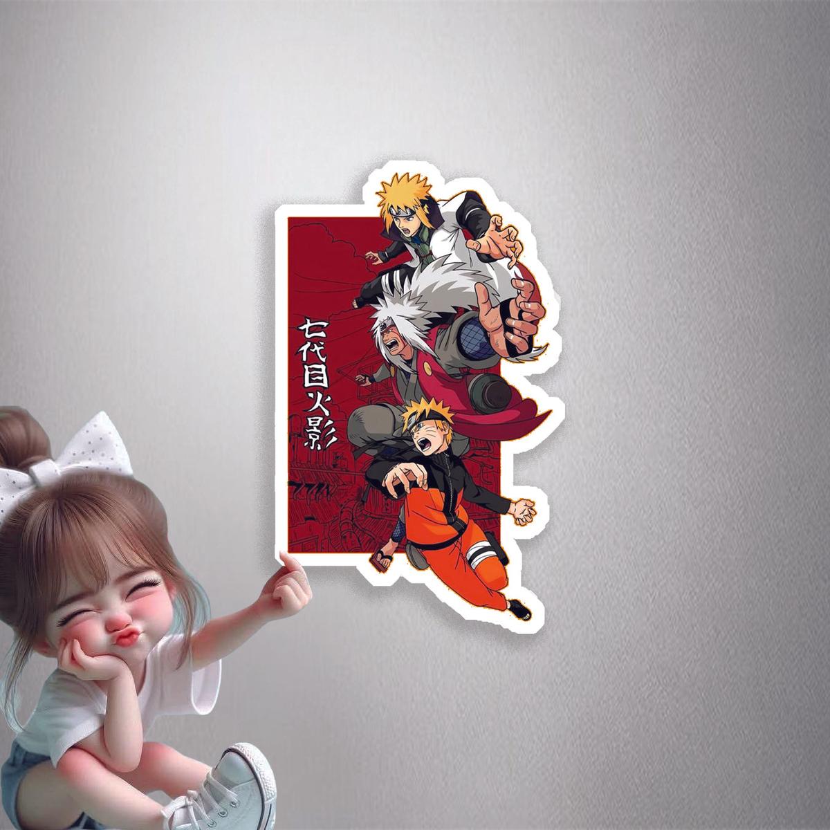 Naruto, Jiraiya & Minato Premium Vinyl Stickers