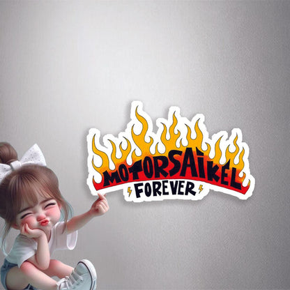 Motorsaikel Forever Premium Vinyl Stickers