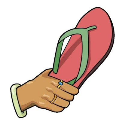 Flying Chappal Premium Vinyl Stickers