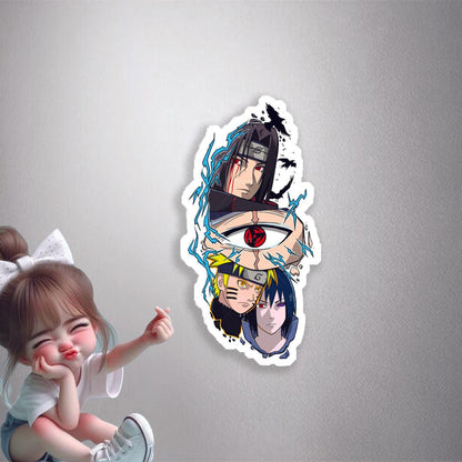 Naruto, Sasuke & Itachi Premium Vinyl Stickers