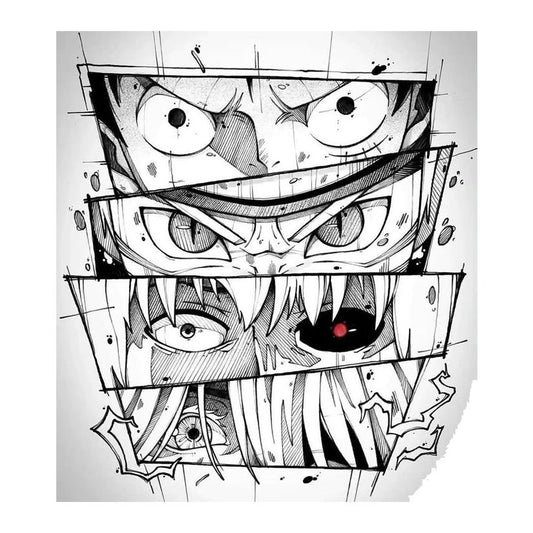 Anime Eyes Collage Premium Vinyl Stickers