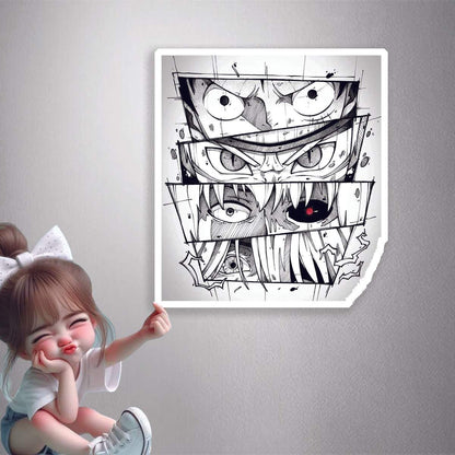 Anime Eyes Collage Premium Vinyl Stickers