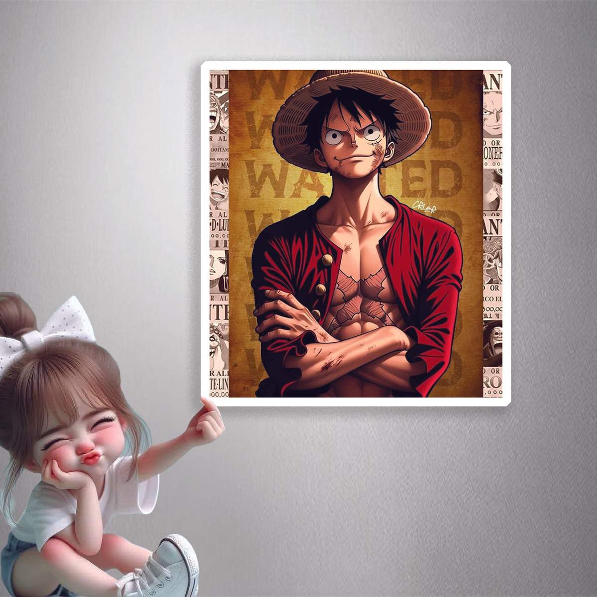 Monkey D. Luffy Wanted Poster Premium Vinyl Stickers