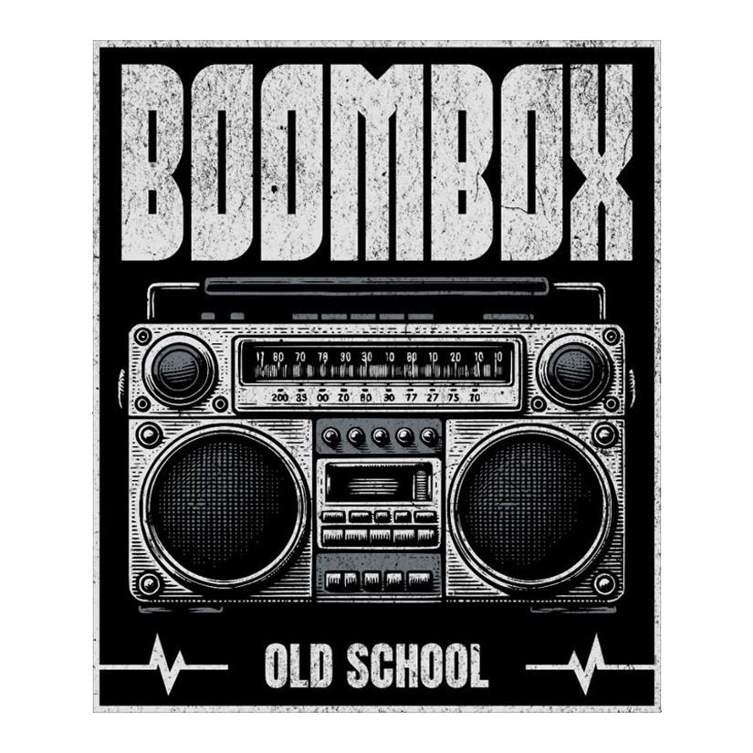 Old School Boombox Premium Vinyl Stickers