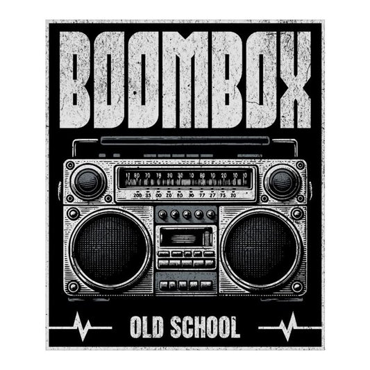 Old School Boombox Premium Vinyl Stickers
