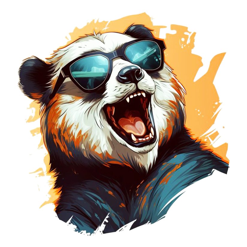Cool Panda with Sunglasses Premium Vinyl Stickers